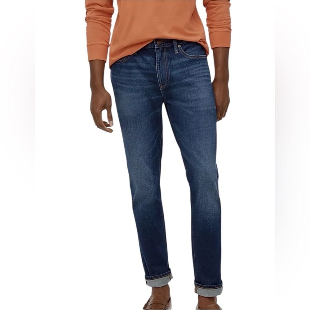 J. Crew 32x30 The Driggs Blue Straight Jeans Classic Style